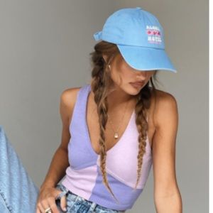 Princess Polly size 4 purple cropped tank worn once